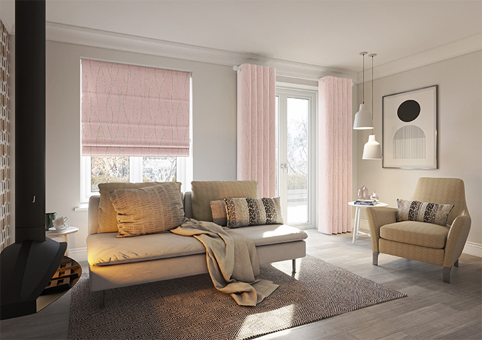 Willow Field, Precious Pink - Roman Blind - Image 6